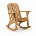 Fauteuil à bascule 98 x 76 x 105 cm en bois naturel style Adirondack